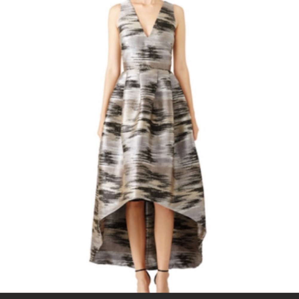 Elegant High-Low Dress - Black and Gray